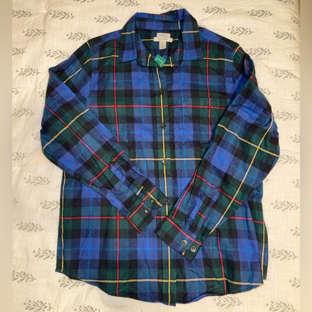 L.L. Bean Multicolor Plaid Button Down Shirt